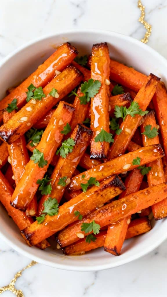 Air Fryer Carrots with Honey Garlic Butter
