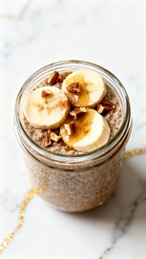 high protein maple brown sugar overnight oats
