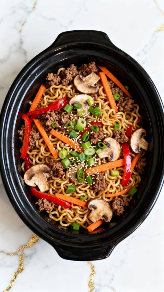 Slow Cooker Beef Ramen