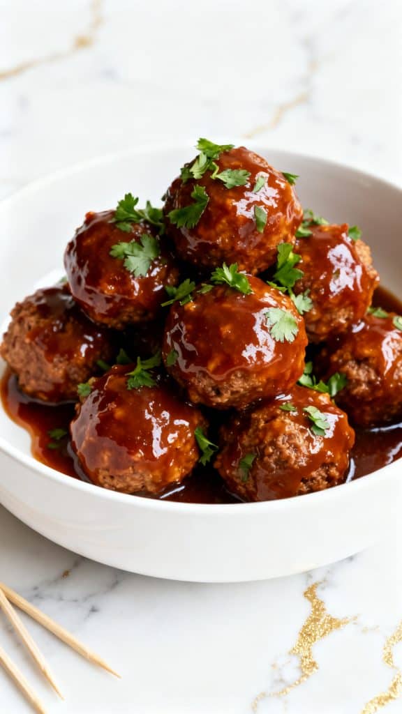 Slow Cooker Apple Butter Meatballs