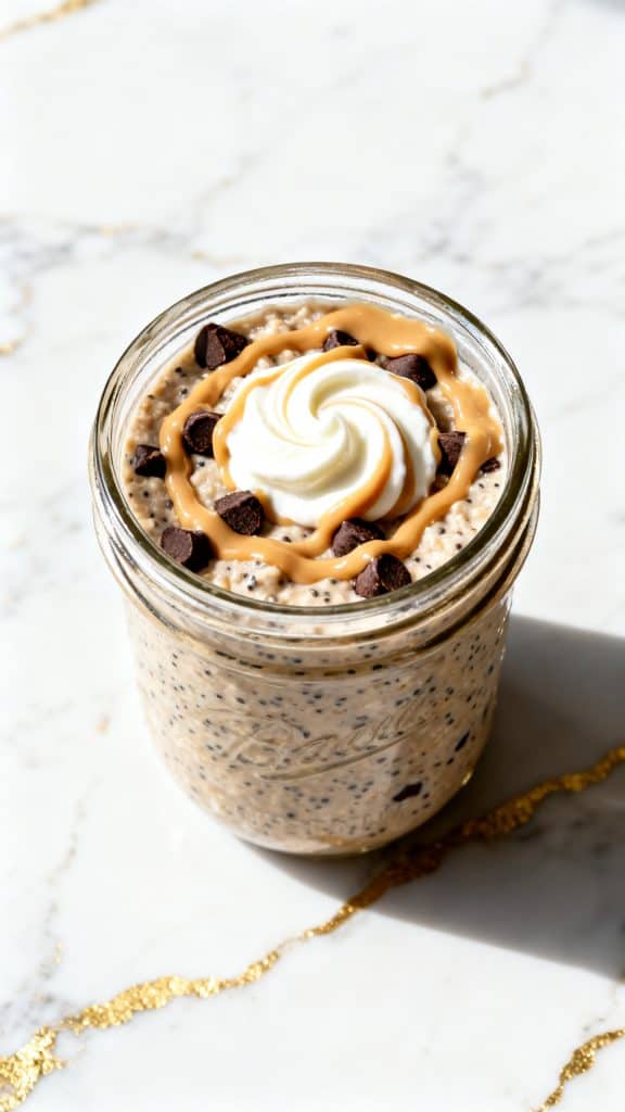 High Protein Cookie Dough Overnight Oats
