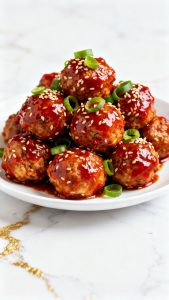 Air Fryer Sweet Chili Chicken Meatballs