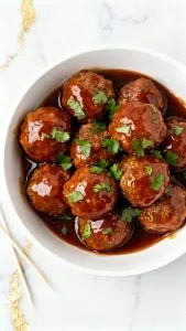 Slow Cooker Apple Butter Meatballs