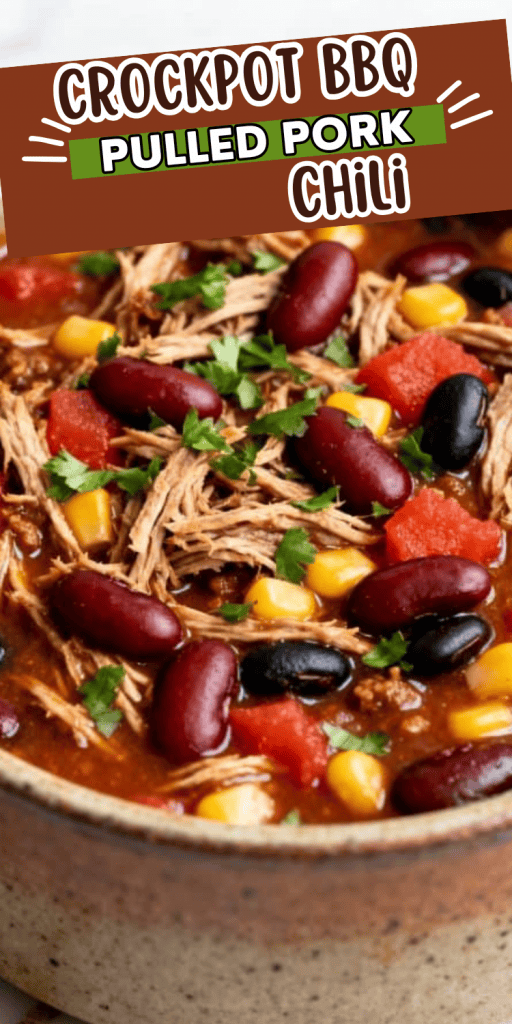 Crockpot BBQ Pulled Pork Chili