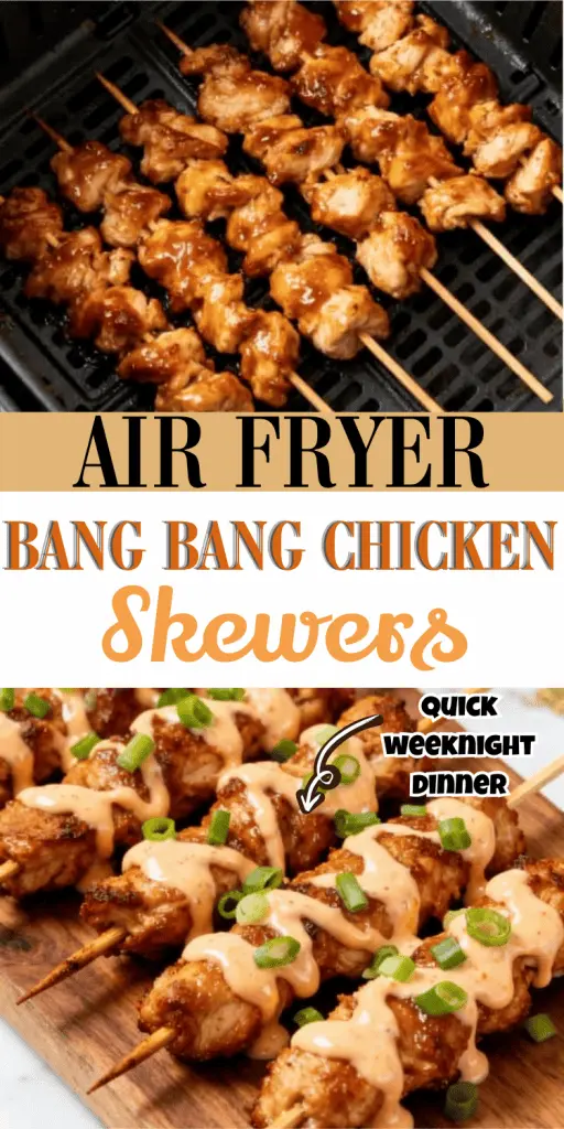 Air Fryer Bang Bang Chicken Skewers
