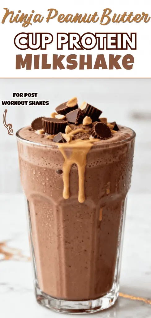 Ninja Peanut Butter Cup Protein Milkshake