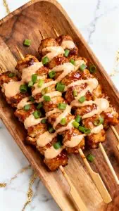 Air Fryer Bang Bang Chicken Skewers