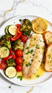 Oven Baked Tilapia and Veggies