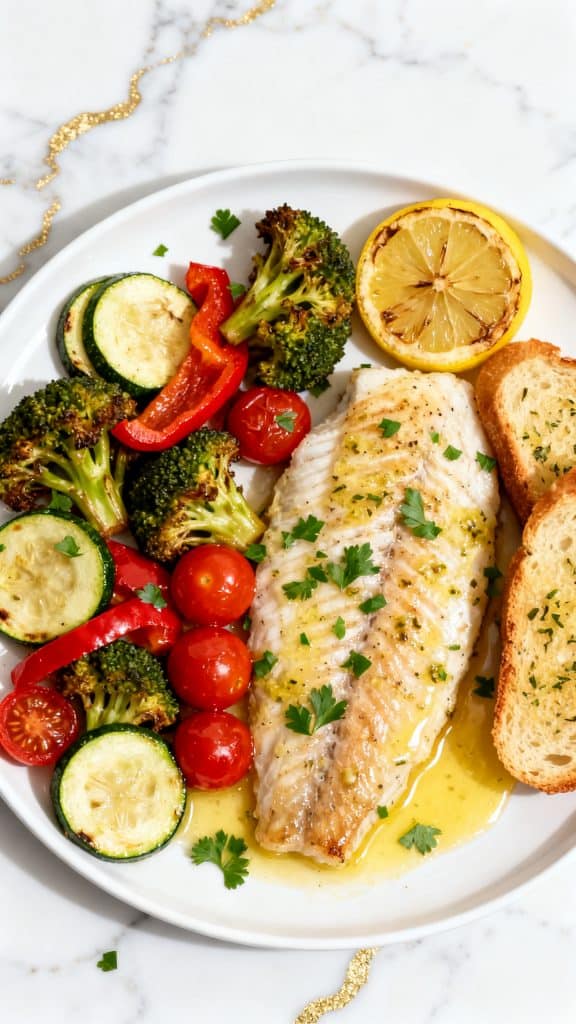 Oven Baked Tilapia and Veggies