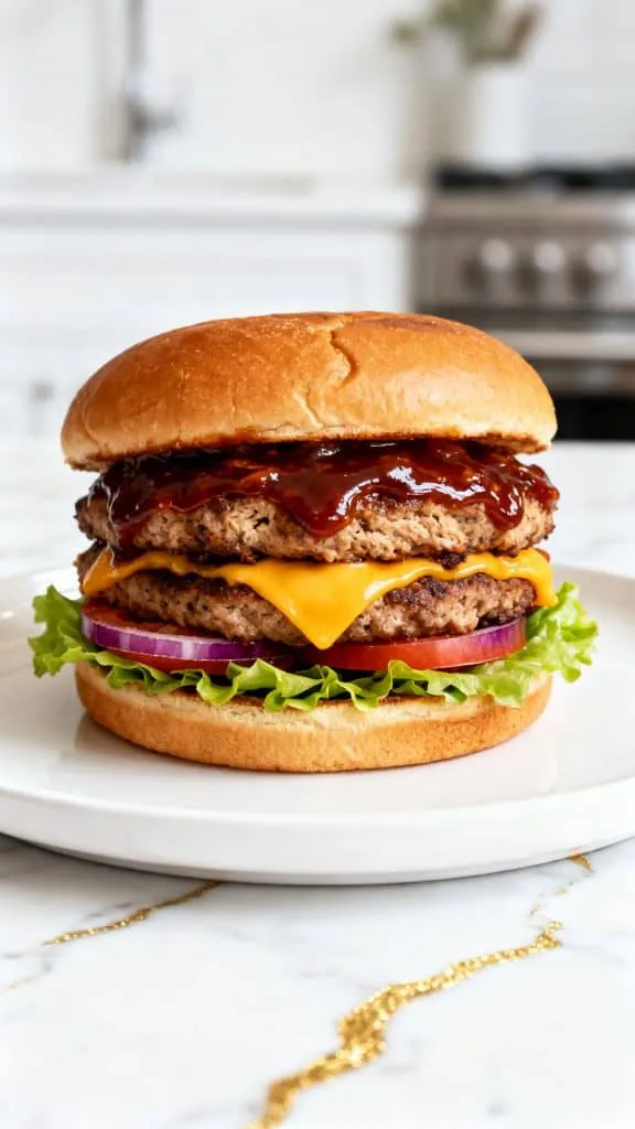 Air Fryer BBQ Turkey Burger