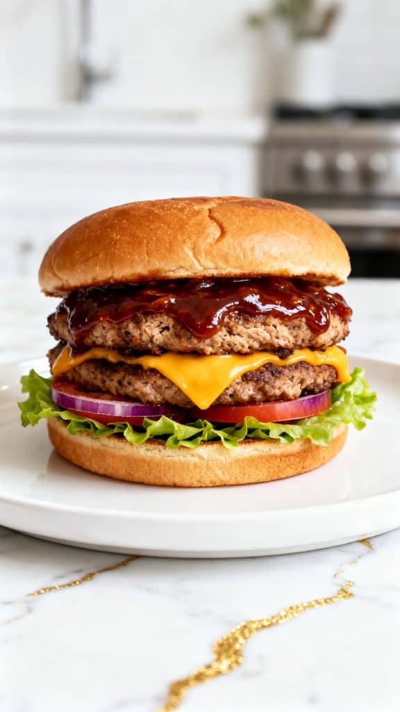 Air Fryer BBQ Turkey Burger