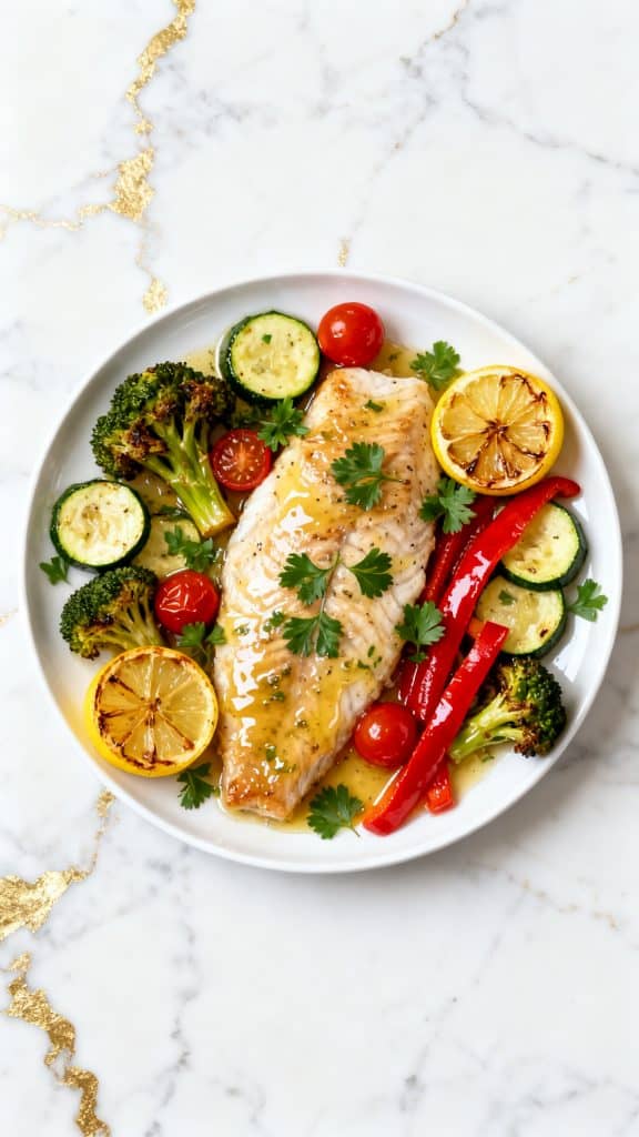 Oven Baked Tilapia and Veggies