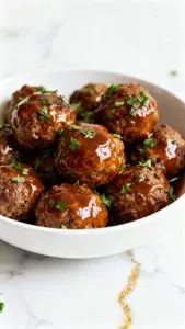 Slow Cooker Raspberry Balsamic Meatballs