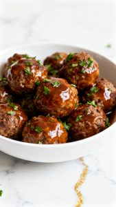 Slow Cooker Raspberry Balsamic Meatballs
