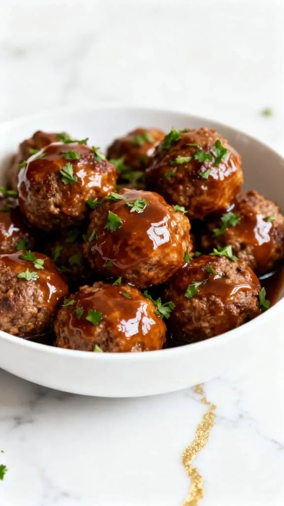 Slow Cooker Raspberry Balsamic Meatballs