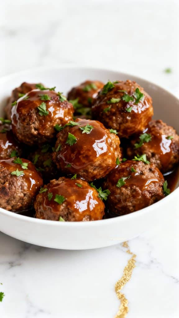 Slow Cooker Raspberry Balsamic Meatballs