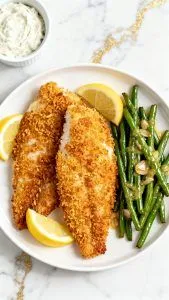 Pan Fried Panko Crusted Tilapia