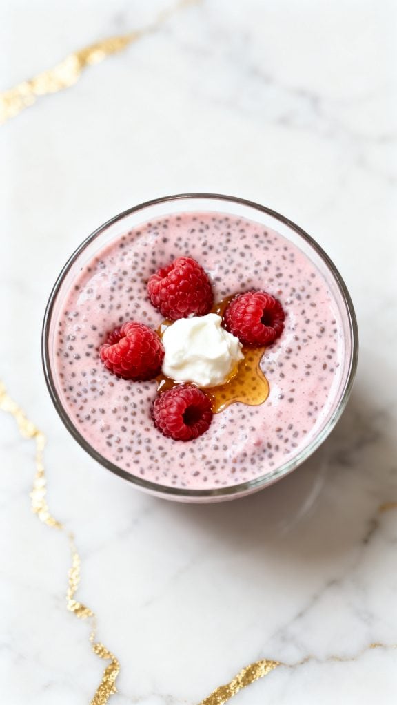 Raspberry Protein Chia Seed Pudding