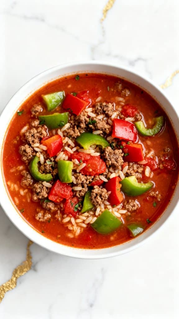 Crockpot Stuffed Pepper Soup