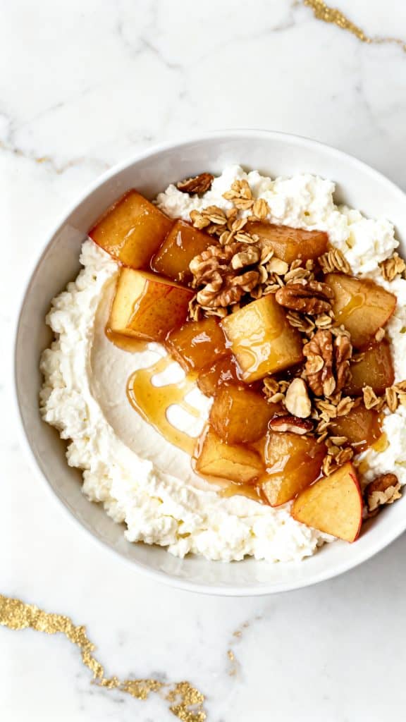 Cottage Cheese Apple Pie Bowl