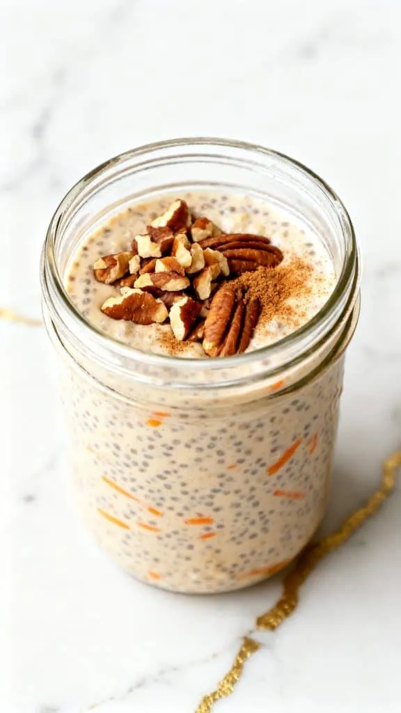 High Protein Carrot Cake Chia Pudding