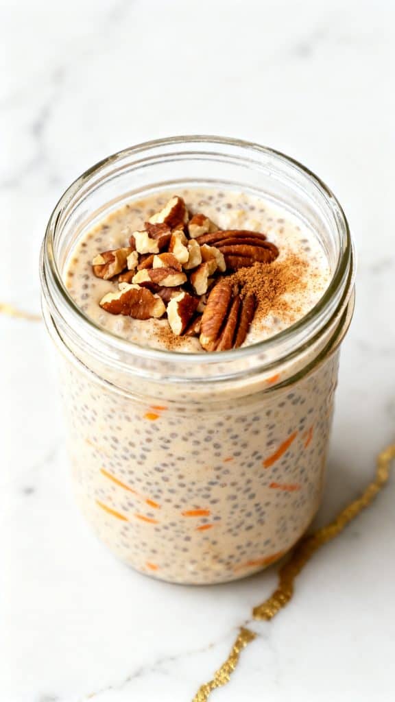 High Protein Carrot Cake Chia Pudding