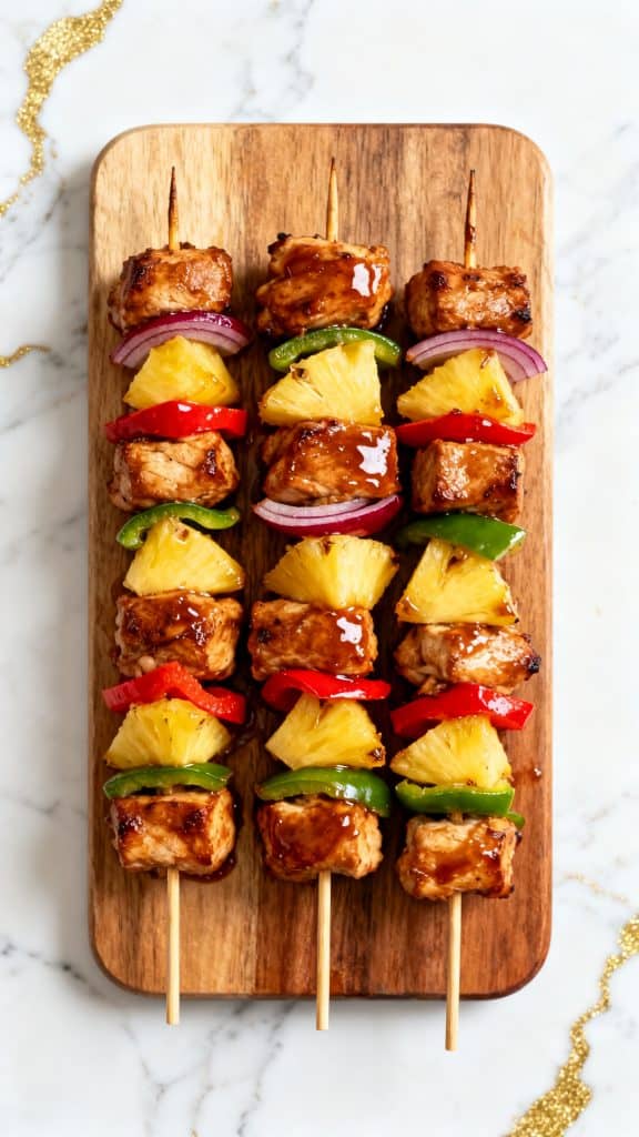 Air Fryer Pineapple Chicken Kabobs