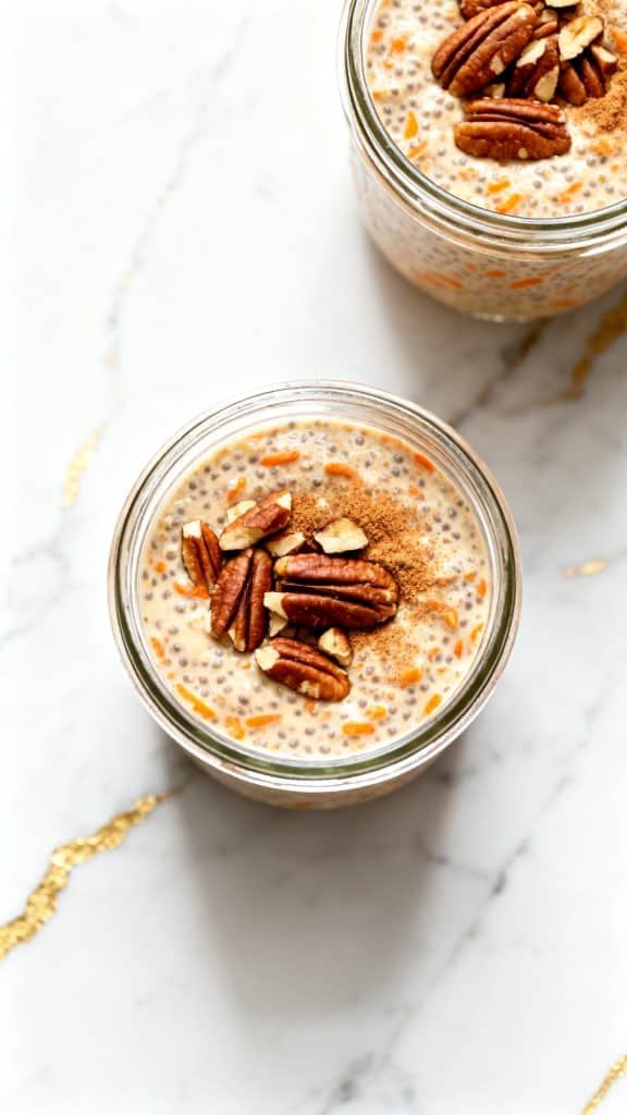 High Protein Carrot Cake Chia Pudding