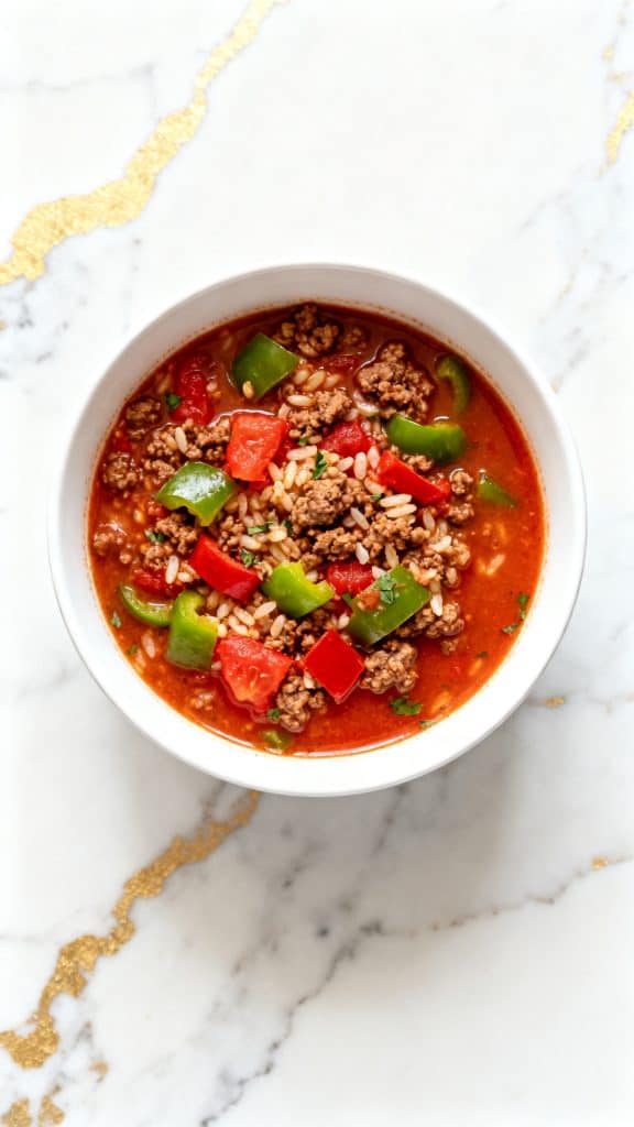 Crockpot Stuffed Pepper Soup