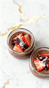 High-Protein Chocolate Chia and Flaxseed Pudding