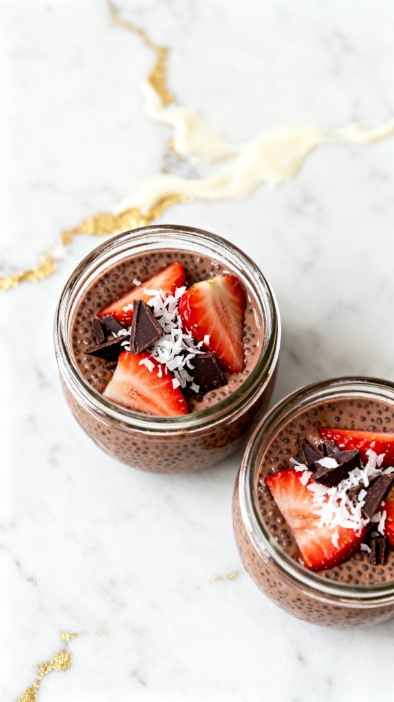 High-Protein Chocolate Chia and Flaxseed Pudding