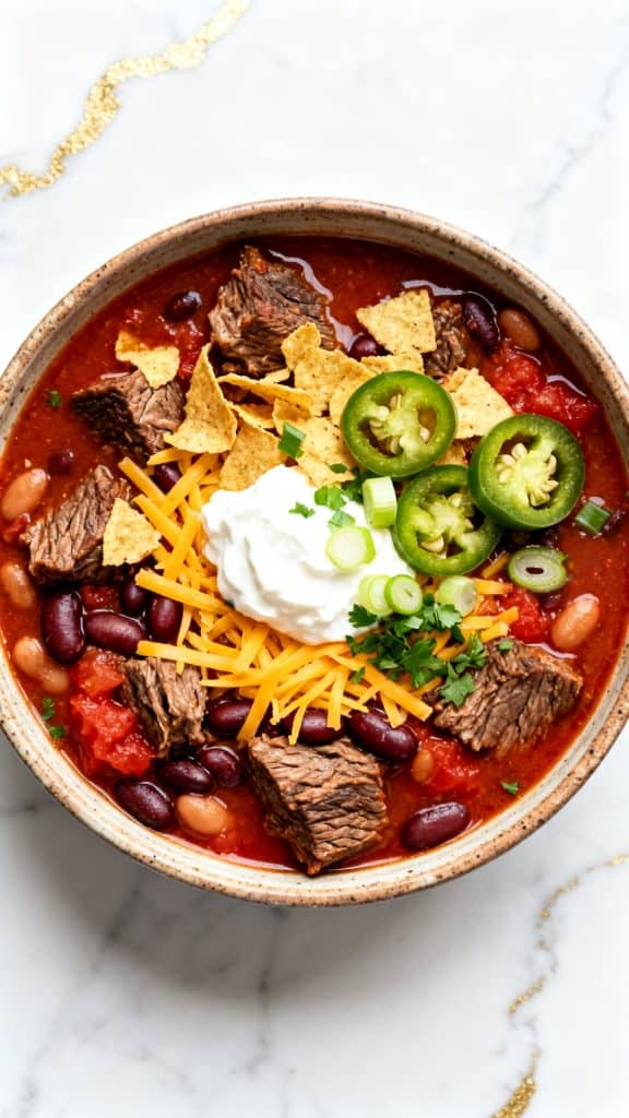 Crockpot Steak Chili