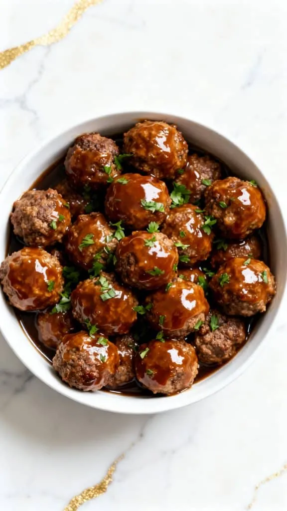 Slow Cooker Raspberry Balsamic Meatballs