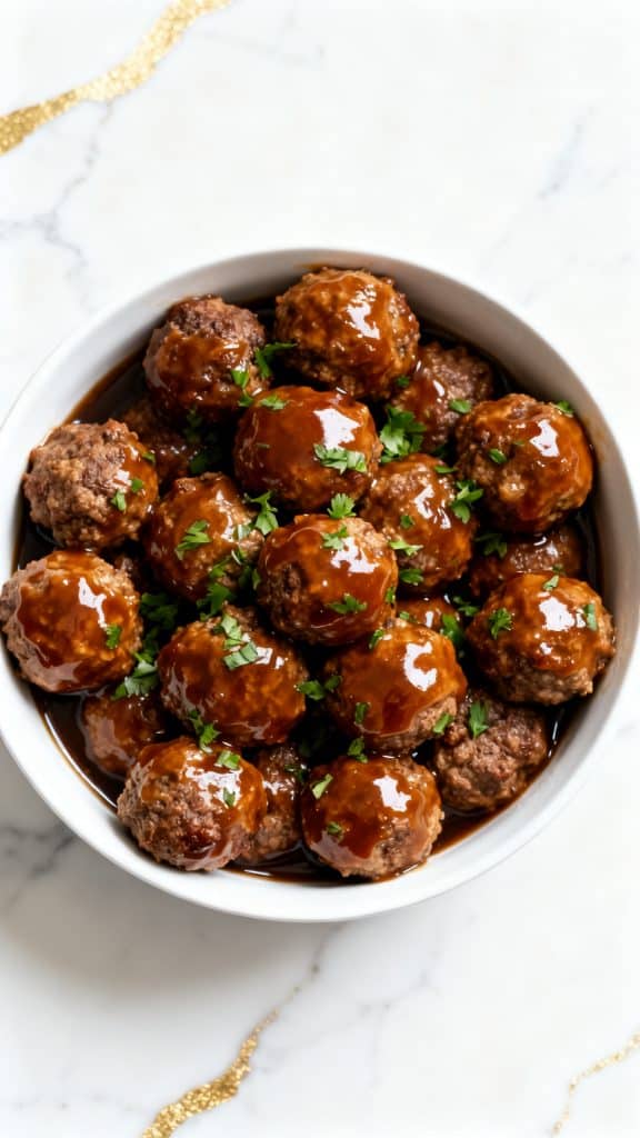 Slow Cooker Raspberry Balsamic Meatballs