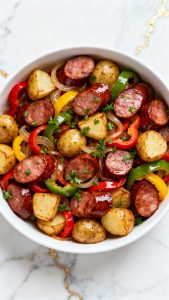 Air Fryer Sausage, Peppers, Onions, and Potatoes