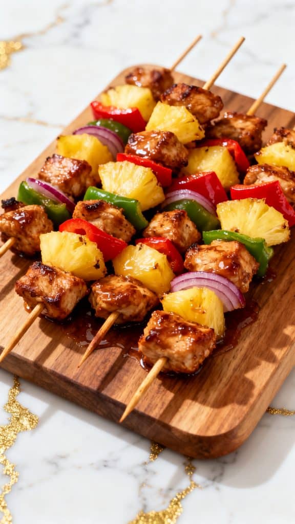 Air Fryer Pineapple Chicken Kabobs