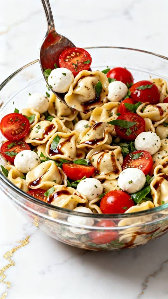 Tortellini Caprese Pasta Salad