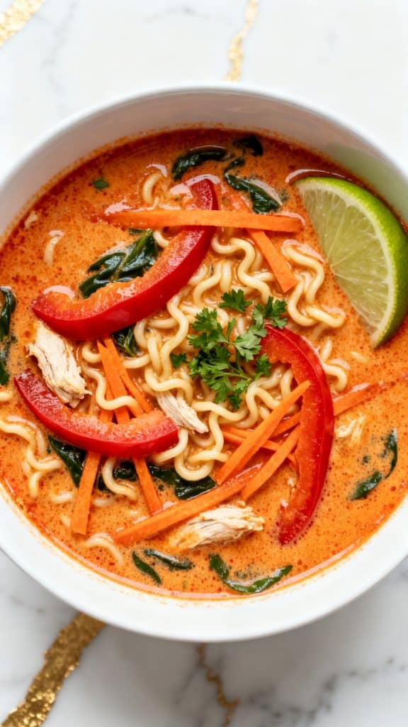 Crockpot Thai Chicken Noodle Soup
