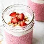 High Protein Strawberry Chia Pudding