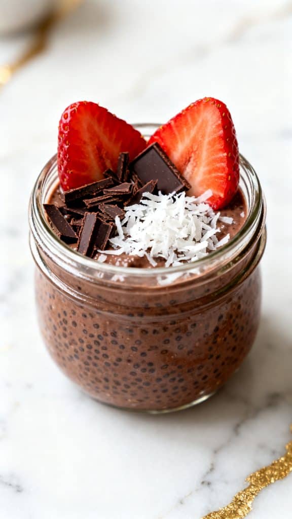 High-Protein Chocolate Chia and Flaxseed Pudding