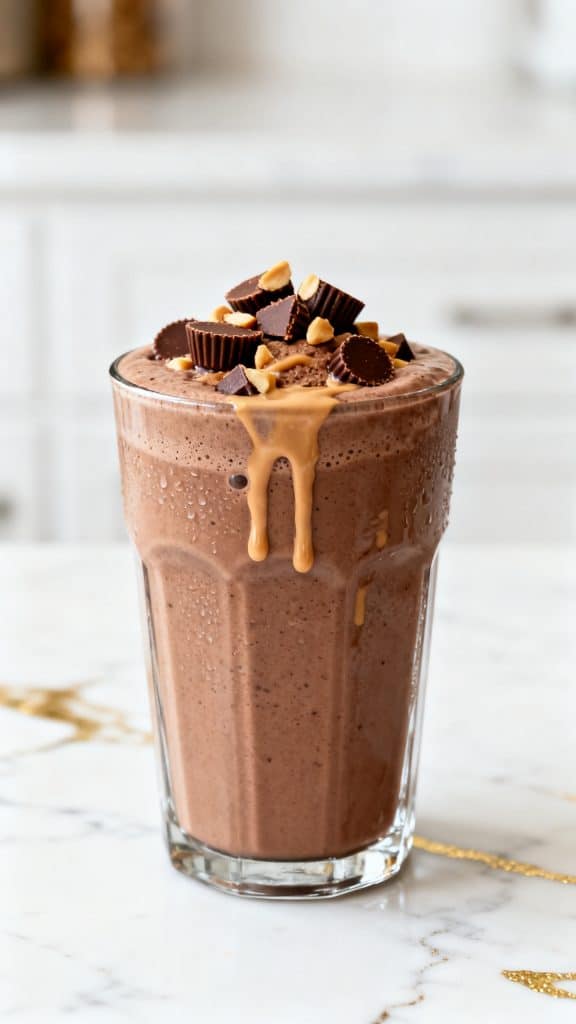 Ninja Peanut Butter Cup Protein Milkshake