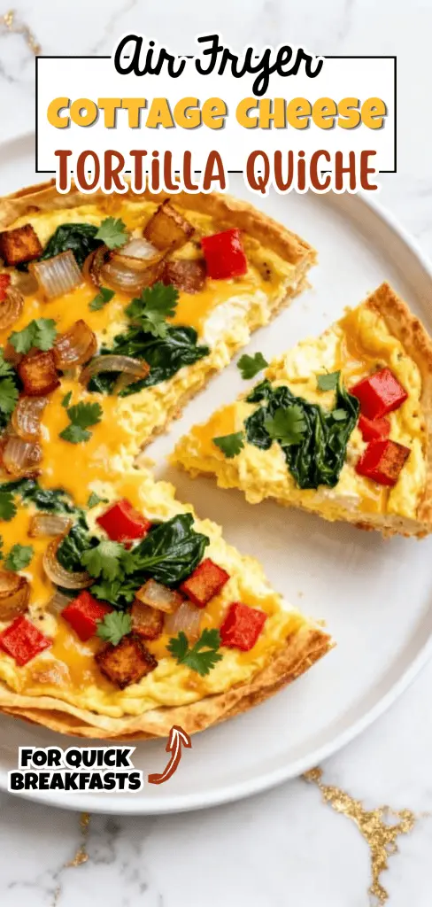 Air Fryer Cottage Cheese Tortilla Quiche