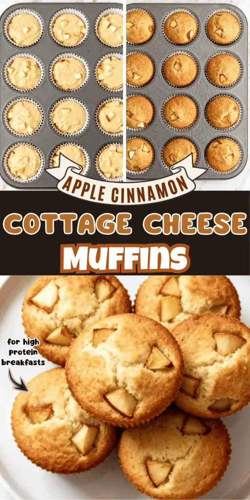 Apple Cinnamon Cottage Cheese Muffins