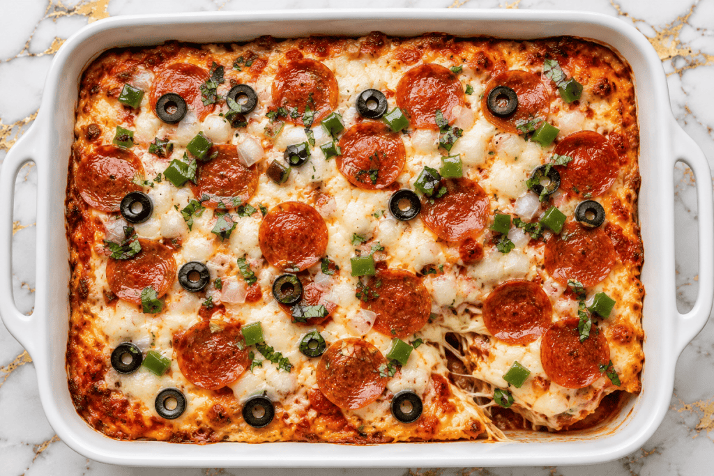 High-Protein Cottage Cheese Pizza Bake