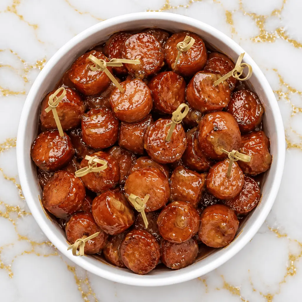 Crockpot Honey Mustard Kielbasa Bites