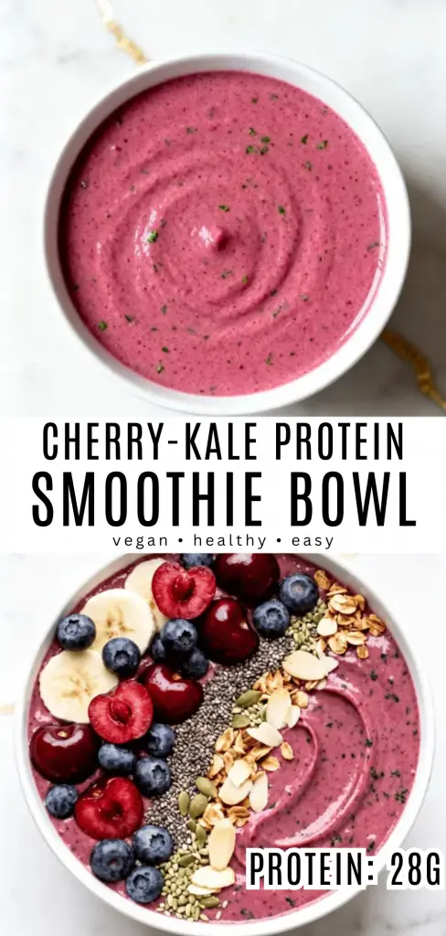 Cherry-Kale Protein Smoothie Bowl