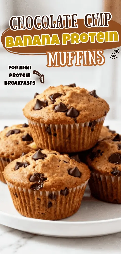 Chocolate Chip Banana Protein Muffins