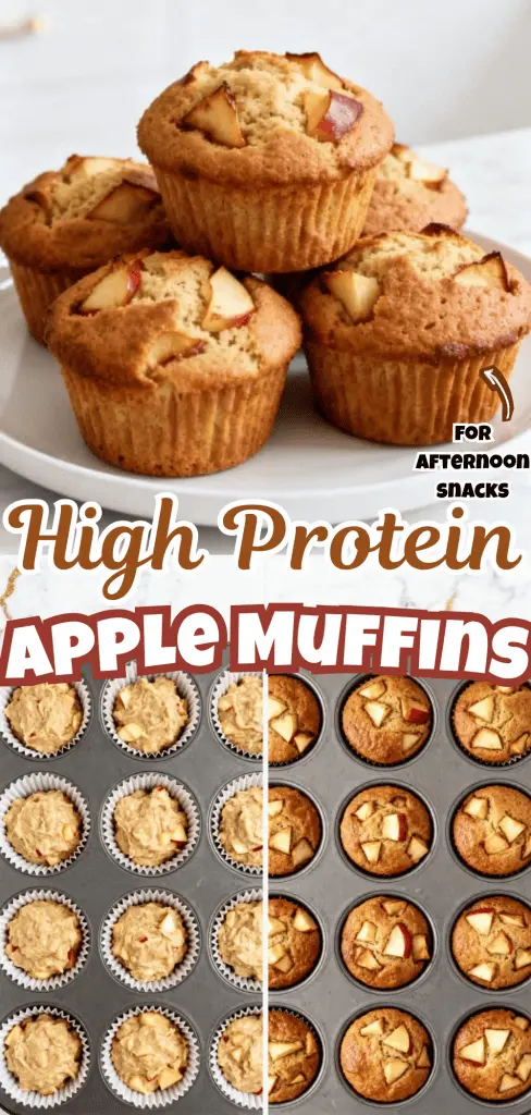 High Protein Apple Muffins