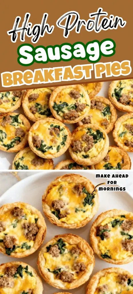 High Protein Sausage Breakfast Pies