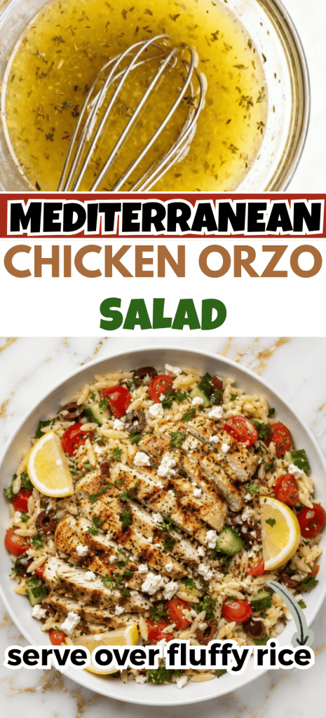 Mediterranean Chicken Orzo Salad